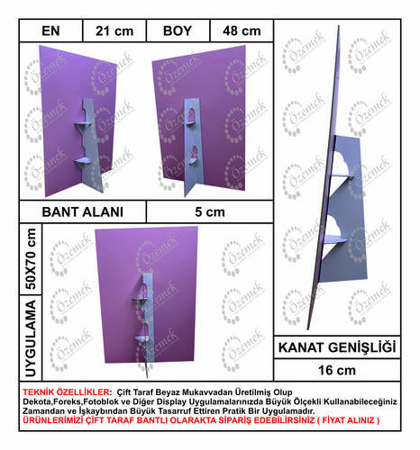 48 cm Karton Ayak Tek Kanatlı 100 Adet - 1