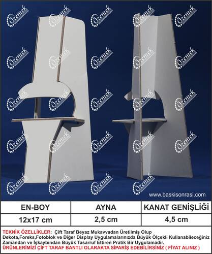 Karton Poster Ayağı 17 cm 100 Adet - 1