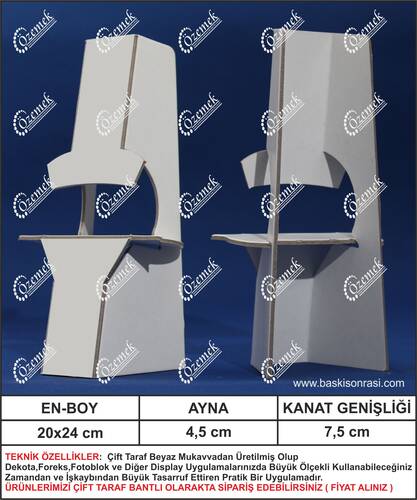 Karton Poster Ayağı 24 cm 250 Adet - 1