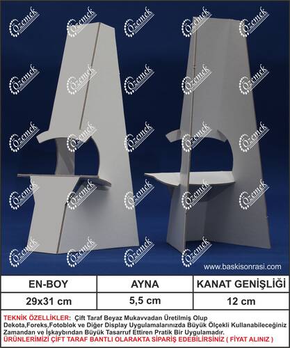 Karton Poster Ayağı 31 cm 250 Adet - 1