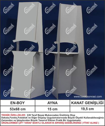 Karton Poster Ayağı 68 cm 100 Adet - 1